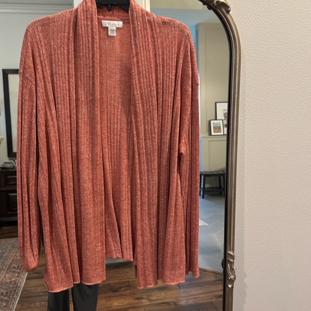 Nordstrom linen blend cardigan sweater size L